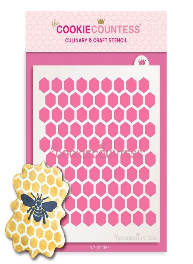 The Cookie Countess Inc The Cookie Countess Honeycomb Pattern Stencil - Image 1