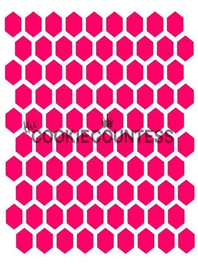 The Cookie Countess Inc The Cookie Countess Honeycomb Pattern Stencil - Image 2