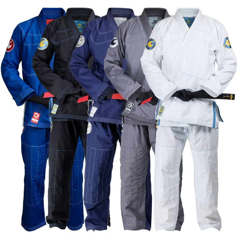 Gold BJJ Aeroweave Jiu Jitsu Gi - Ultra Lightweight BJJ Gi - Preshrunk Brazilian Jiu Jitsu Uniform for Men (White, A3L) - Image 1