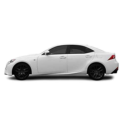 SlickMod Chrome Delete Blackout Vinyl Overlay for 2014-2020 Lexus is 300 350 200t Window Trim (Gloss Black) - Image 3