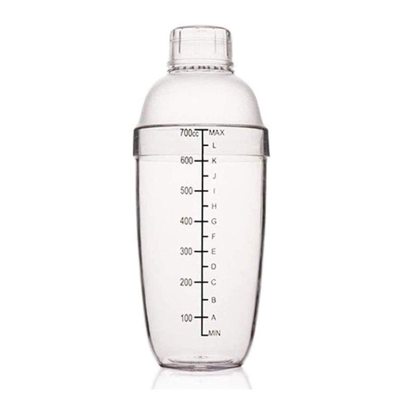 Plastic Shaker Cocktail 700cc 24 oz Drink Mixer with Marks Clear Milk Tea Wine Shaker Bar Mixing Tool 24oz 2