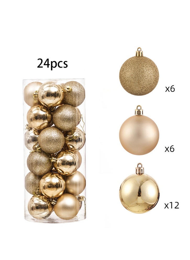 24 Pcs Christmas Ball Ornaments, 4cm Hanging Tree Decorations for Xmas Holiday, Wedding & Party Festive Decor - Image 2