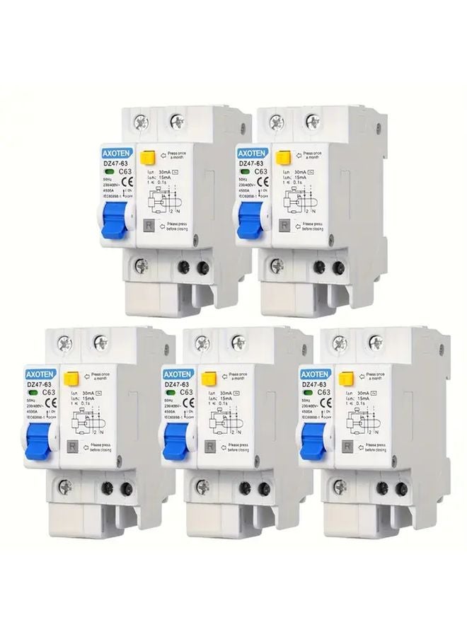 1P N 40A قاطع حماية من التسرب 5 قطع قاطع دائرة DZ47 63 - Image 2