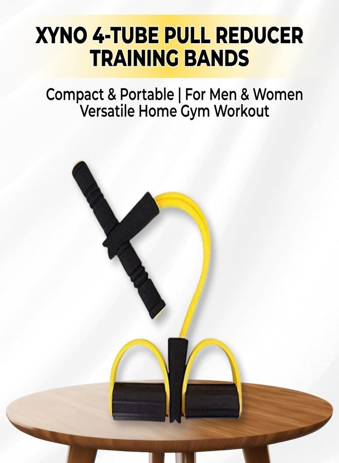 XYNO Pull Reducer Training Bands-4 Tubes Body Pedal Exerciser Yoga Crossfit Exercise, Arm Exercise, Tummy Body Building Training Men and Womeno (Multi) - Image 2