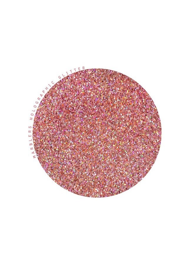 MARBLERS Holographic Face & Body Glitter [Holo Pink Rose] 0.18oz (5g) | Fine | Non-Toxic | Vegan | Cruelty-Free | Ethically Sourced | Festival Makeup | Eye, Hair, Nail, Eyeshadow | Cosmetic Grade  - Image 2