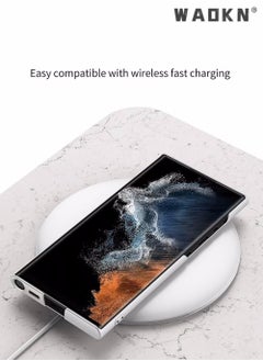 WAOKN Samsung Galaxy S24 Ultra Case, S24 Ultra Slim Stand Case, Galaxy S24 Ultra Case Supports Wireless Charging [Adjustable Stand, Anti-Drop, Anti-Fingerprint, All-Around Protection] (Fibrous Black)  - Image 5