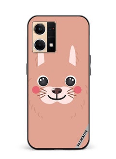 VR CREATIVE Protective Case Cover For Oppo Reno7 Lama Cartoon Face Design Multicolour  - Image 1