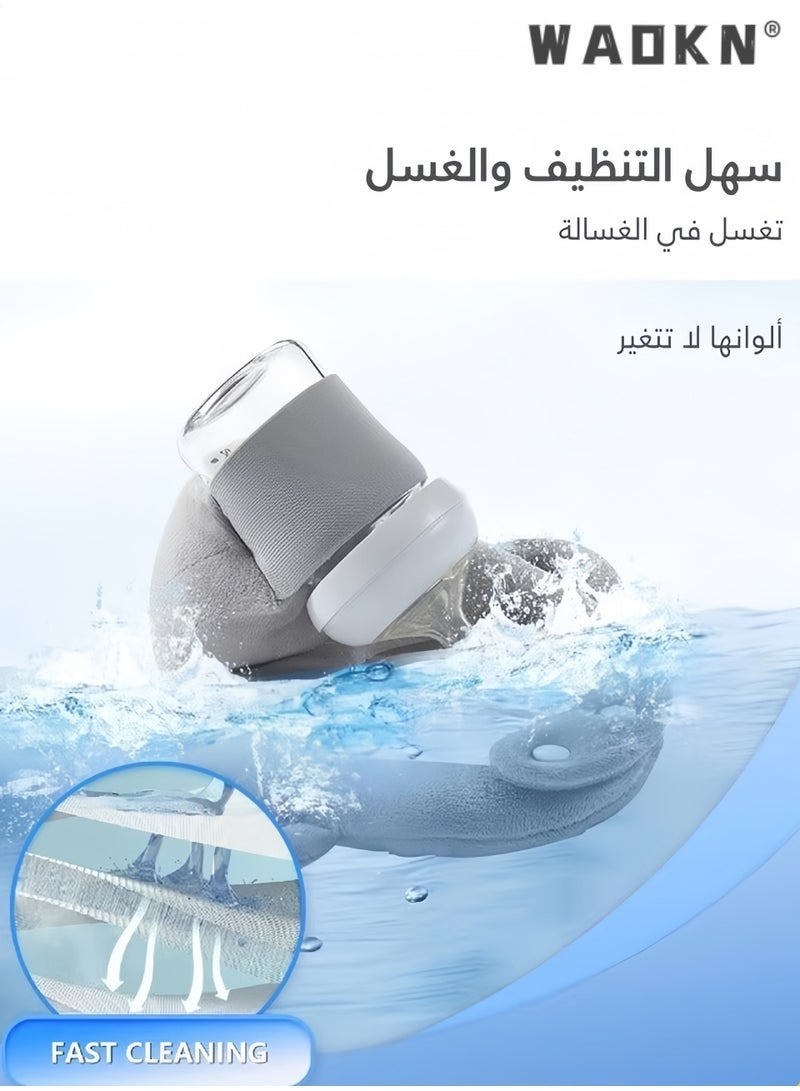 دبليو أيه أو كي أن حامل زجاجة الطفل ، حامل زجاجة دعم الطفل التنفسية الصديقة للجلد القابلة للتعديل ، قوس تغذية زجاجة توفير العمالة بدون أيدي ، تصميم ثابت مضاد للانزلاق آمن لمنع سقوط الزجاجة ، وسادة التمريض الناعمة متعددة الوظائف مناسبة للمنزل والسفر والعربة ، والسيارة والليل لتغذية الأطفال حديثي الولادة (الرمادي) - Image 3