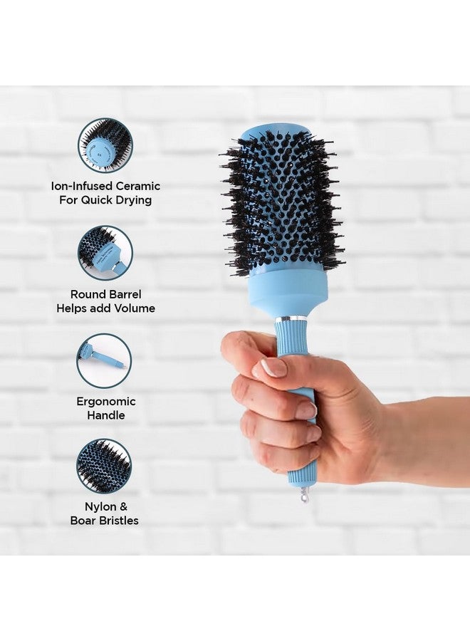 Hearts Hair Brush | Bristles Brush | Hair Brush With Paddle | Sharp Hair Brush For Woman | Suitable For All Hair Types | Tgx525..-Tgx5232 | Ice Blue - Image 5
