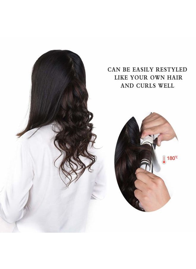 Winsky - 12" Clip in Hair Extensions Remy Human Hair for Women - Silky Straight Black Balayage Clip on Real Hair Extensions 50grams 4pieces(12inches, 1BT6P1B) - Image 1