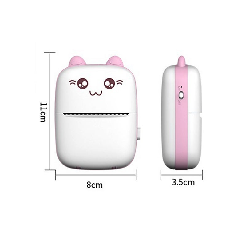 Pocket Printer Mini BT Thermal Printer Compatible with iOS & Android Paper Printer Portable Label Sticker Receipt Printer for Working Listing/Study Notes/Travel Journal - Image 4
