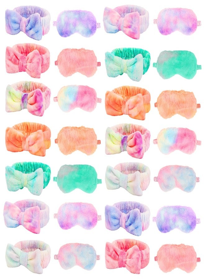 WSYUB Makeup Party Favors - Sleepover Party Favors with 28pcs Spa Headbands, Face Wash Headbands for Girls - Bulk Pack - Image 1