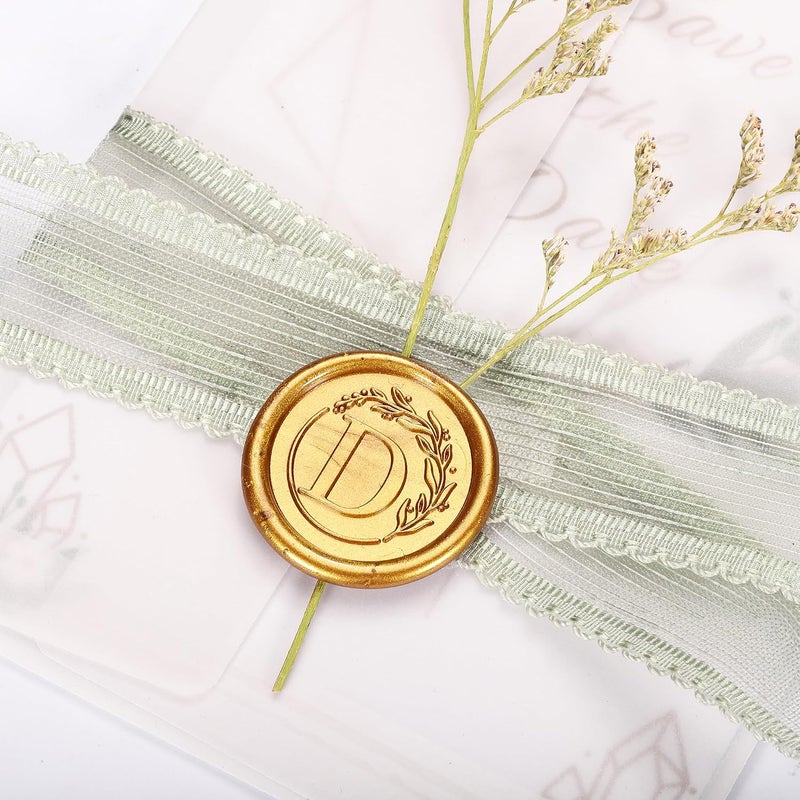 Yoption Letter Wax Seal Kit, Vintage Initial Alphabet D with Crown Wax Seal and 120 Antique Gold Wax Seal Beads - Image 5