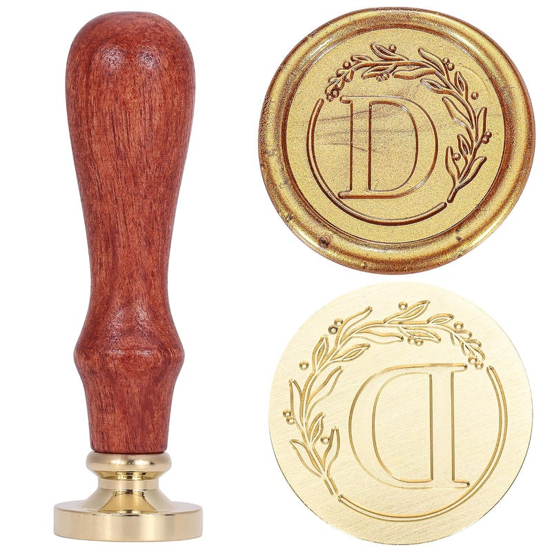 Yoption Letter Wax Seal Kit, Vintage Initial Alphabet D with Crown Wax Seal and 120 Antique Gold Wax Seal Beads - Image 2