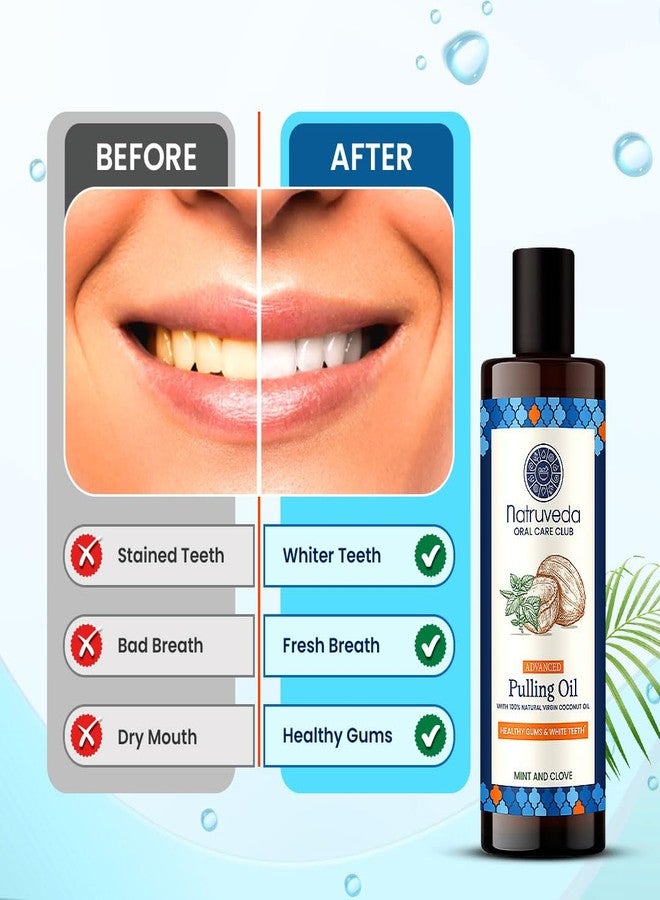 Natruveda Advanced Coconut Oil Pulling Mouthwash - 20 oz | Extra Virgin Coconut Oil | Naturally Whitens Teeth & Supports Healthy Gums | Chemical-Free | USA-Based Supplier | Mint Fresh (Pack of 2) - Image 4