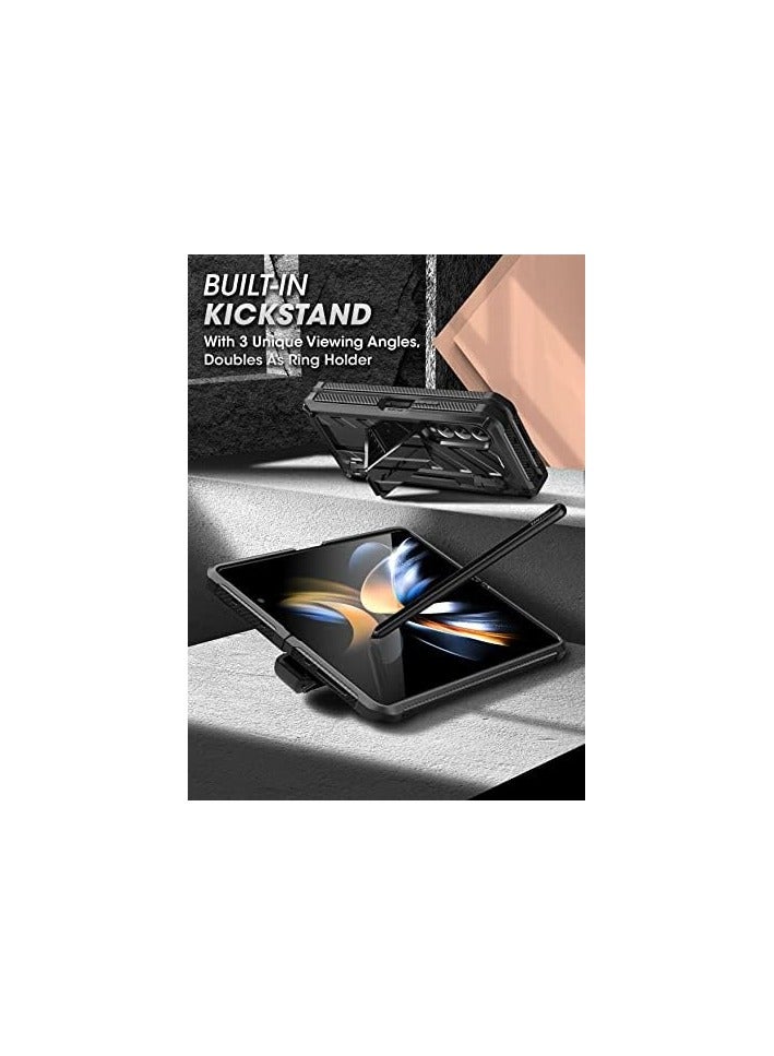 سوبكيس حافظة SUPCASE Unicorn Beetle Pro Series مصممة لهاتف Galaxy Z Fold 4 5G (إصدار 2022)، حافظة حماية متينة بطبقة مزدوجة لكامل الجسم مع واقي شاشة مدمج - أسود - Image 5