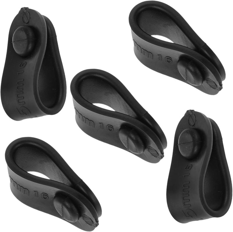 VOSAREA 5Pcs Silicone Cable Tie for Motorcycle Brake Lines Durable Easy to Use Car Wire Management Strap for Organizing Clutch and Brake Cables - Image 1