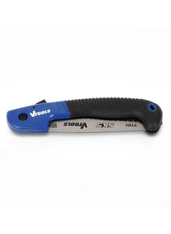 VTOOLS 8 Inch Folding Outdoor Saw With 7 Hardened SK5 Blade For Cutting Branches Compact Design Triple Teeth  - Image 3
