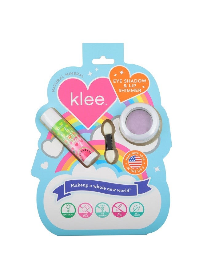 LunaStar Klee Eye Shadow and Lip Shimmer Makeup Kit. Gentle and Non-Toxic. Kid-Friendly. Made in USA. (Lilac Sparkles) - Image 1