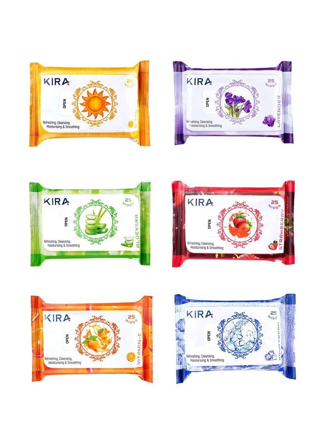 KIRA Face Wipes, Facial Cleansing And Gentle Make Up Remover Wipes, Face & Body Wipes For Post Workout And Camping, Wipes For Gives Refreshing (Aqua Fresh 25Count (Pack Of 1)) - Image 5