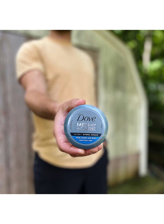 Dove Men+Care Ultra Hydra Cream, Face, Hands and Body care, All Skin Types, 3-Pack of 5.07 Oz Each, Jar - Image 3