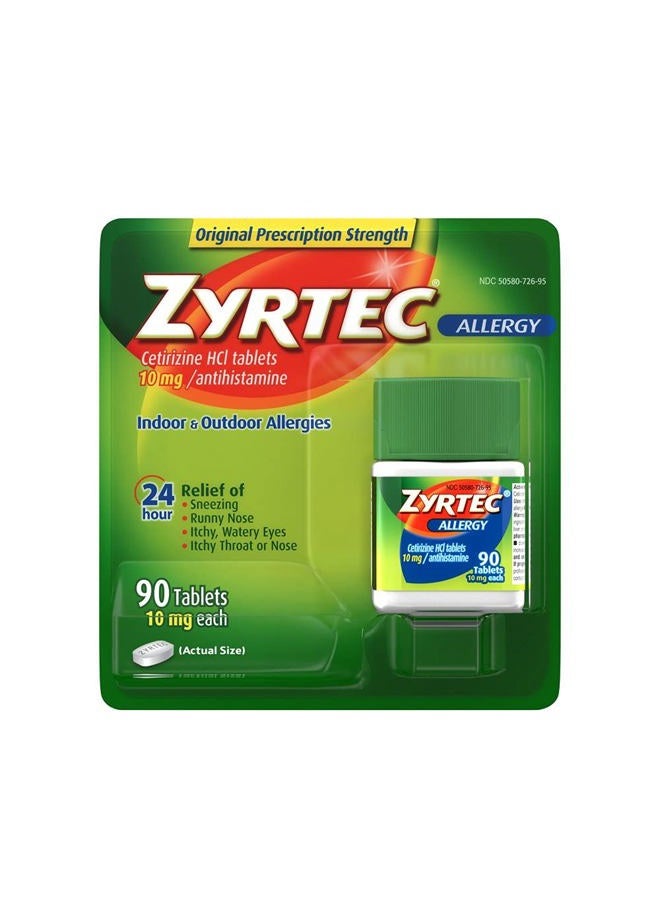 ZYRTEC تخفيف الحساسية (10 ملغ)، 90 قرص