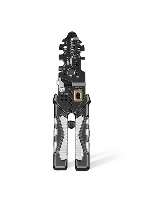 Wire stripper tool,25-in-1 Multifunction wire strippers electeical,8" Multifunctional Electricion Pliers for Wire Stripping Cutting and Crimping with Splitting and Winding,Gift for father