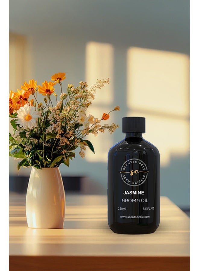 Scentscircle Jasmine Luxury Fragrance Diffuser Oil 250ml with Jasmine & Rose | Mandarin, Lime Citrus Heart | White Musk & Amber Base | Electric Aroma Oil for Home & Office | Scentscircle - Image 5