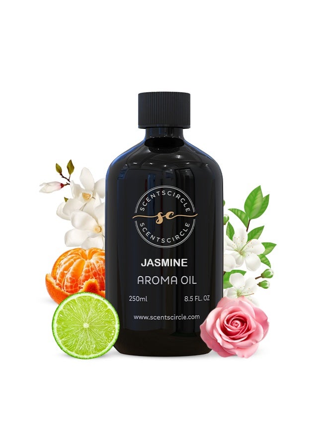 Scentscircle Jasmine Luxury Fragrance Diffuser Oil 250ml with Jasmine & Rose | Mandarin, Lime Citrus Heart | White Musk & Amber Base | Electric Aroma Oil for Home & Office | Scentscircle - Image 1