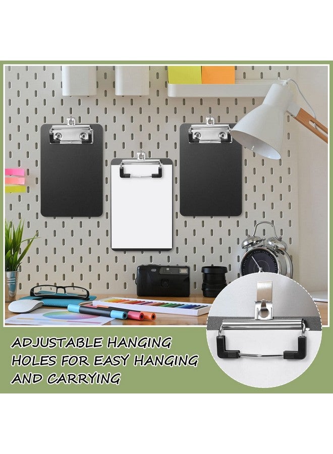 زهاو 60 حزمة من ألواح الحافظة الصغيرة مقاس 4 × 6 بوصة، لوحات حافظة صغيرة من البلاستيك لعروض الشيكات للمطاعم، حافظة لطيفة مع مشبك جانبي لدفاتر الملاحظات الصغيرة، وإيصالات التذاكر للمكتب (أسود) - Image 5