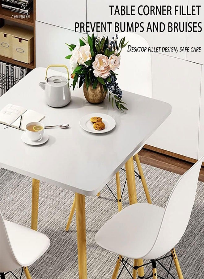 Generic Dining Table Wooden Coffee Table Dining Room Kitchen Table Small Round Table Modern Leisure Table for Small Space Like Home Living Room Office(Without Chair)  - Image 5