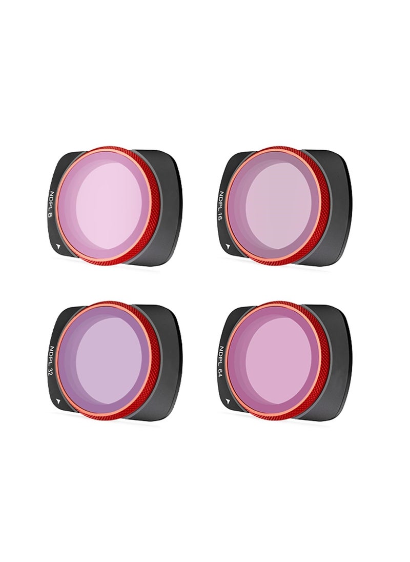 SYOSI مجموعة مرشحات Osmo Pocket 3 ND-PL، عبوة من 4 قطع - NDPL8/16/32/64 لعدسة DJI، إطار من سبائك الألومنيوم مع تركيب سريع مغناطيسي، زجاج بصري متعدد الطبقات  - Image 1