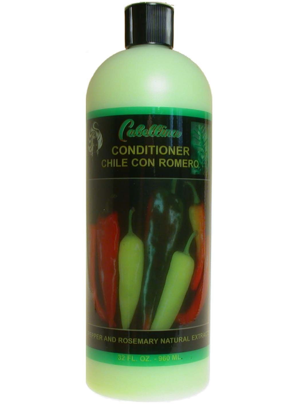 Cabellina Chile con Romero Conditioner, Volumizing Conditioner, Helps Prevent Hair Loss with Pepper and Rosemary Natural Extract, All Hair Types, 32 FL OZ, Bottle 
