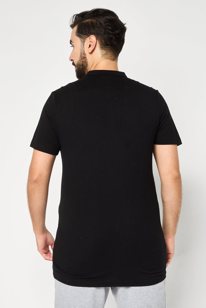 PUMA تي شيرت بولو خارجي بأكمام قصيرة للرجال من One8 X Puma، ضيق، أسود - Image 4