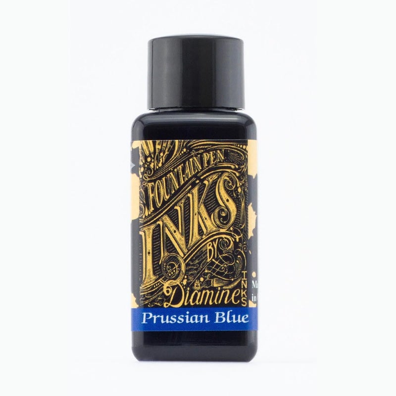 Diamine Fountain Pen Bottled Ink 30ml Prussian Blue - Image 2