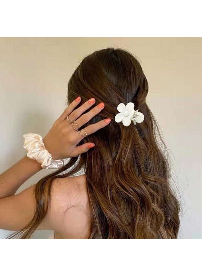 ATODEN Small Flower Hair Clips Claw Clips for Thin Hair 10 Pcs Daisy Claw Clips for Hair 4.1cm Matte Tiny Hair Claws Non Slip Jaw Clips for Thick Medium Thin Short Fine Hair Cute Hair Accessories f... - Image 2