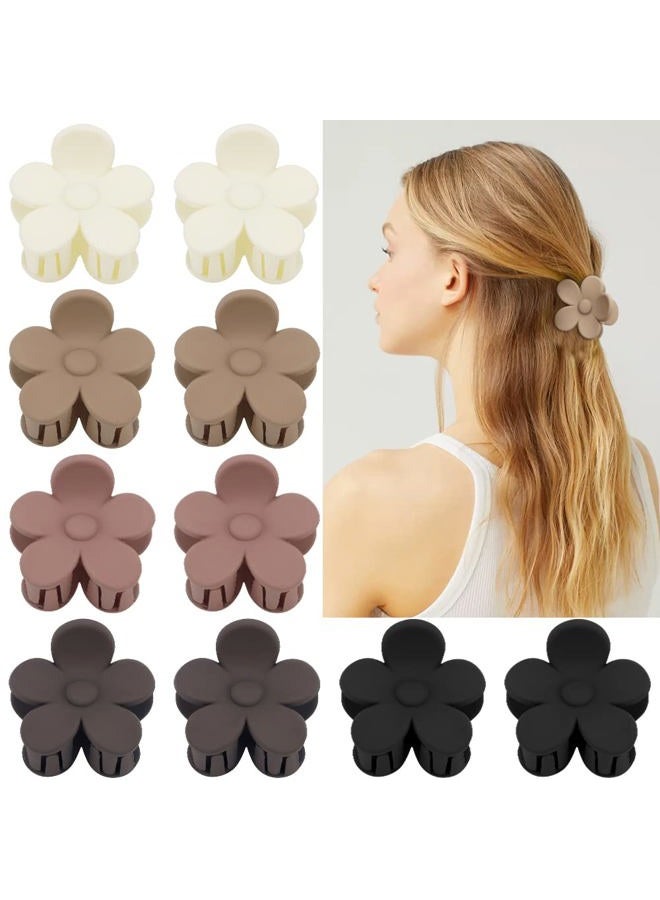 ATODEN Small Flower Hair Clips Claw Clips for Thin Hair 10 Pcs Daisy Claw Clips for Hair 4.1cm Matte Tiny Hair Claws Non Slip Jaw Clips for Thick Medium Thin Short Fine Hair Cute Hair Accessories f... - Image 1