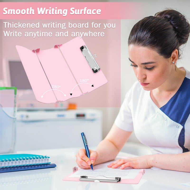 Trustnice Nursing Clipboard Foldable Clipboard Medical: Edition Cheat Sheets Aluminum 3 Layers Foldable Clipboards Nursing Pocket Size Profile Clip Nurse Clipboards Notepad for Nurses Students and Doctors - Image 5