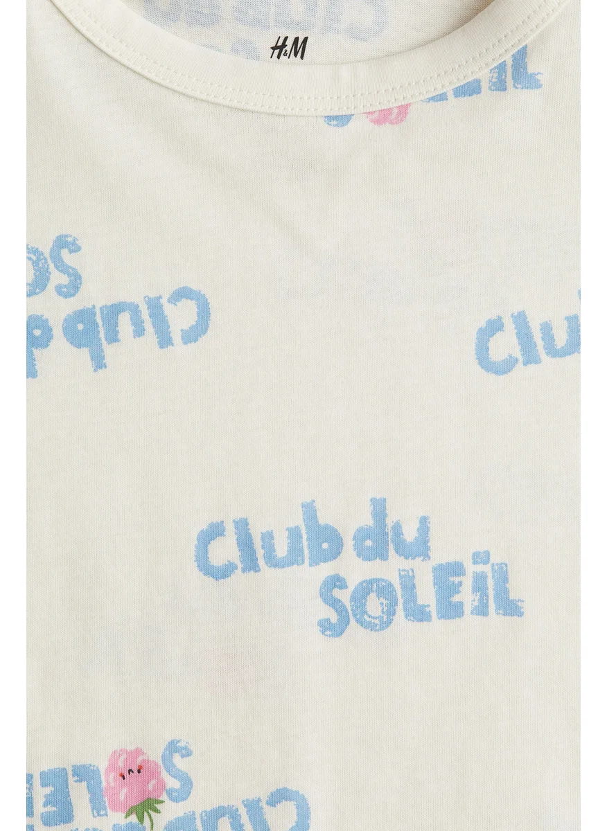 H&M Printed Jersey Top