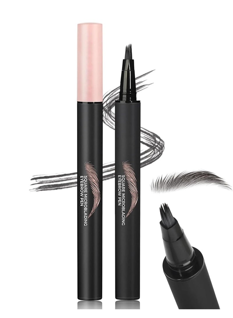 Bukela Liquid Microblading Eyebrow Pencils for Women, Waterproof Brow Fection Pen with Angled Brush Tip for Hair Like Strokes, Quick-Drying Multi-Use for Eyebrows, Hairline & Beard, 04 - Image 1
