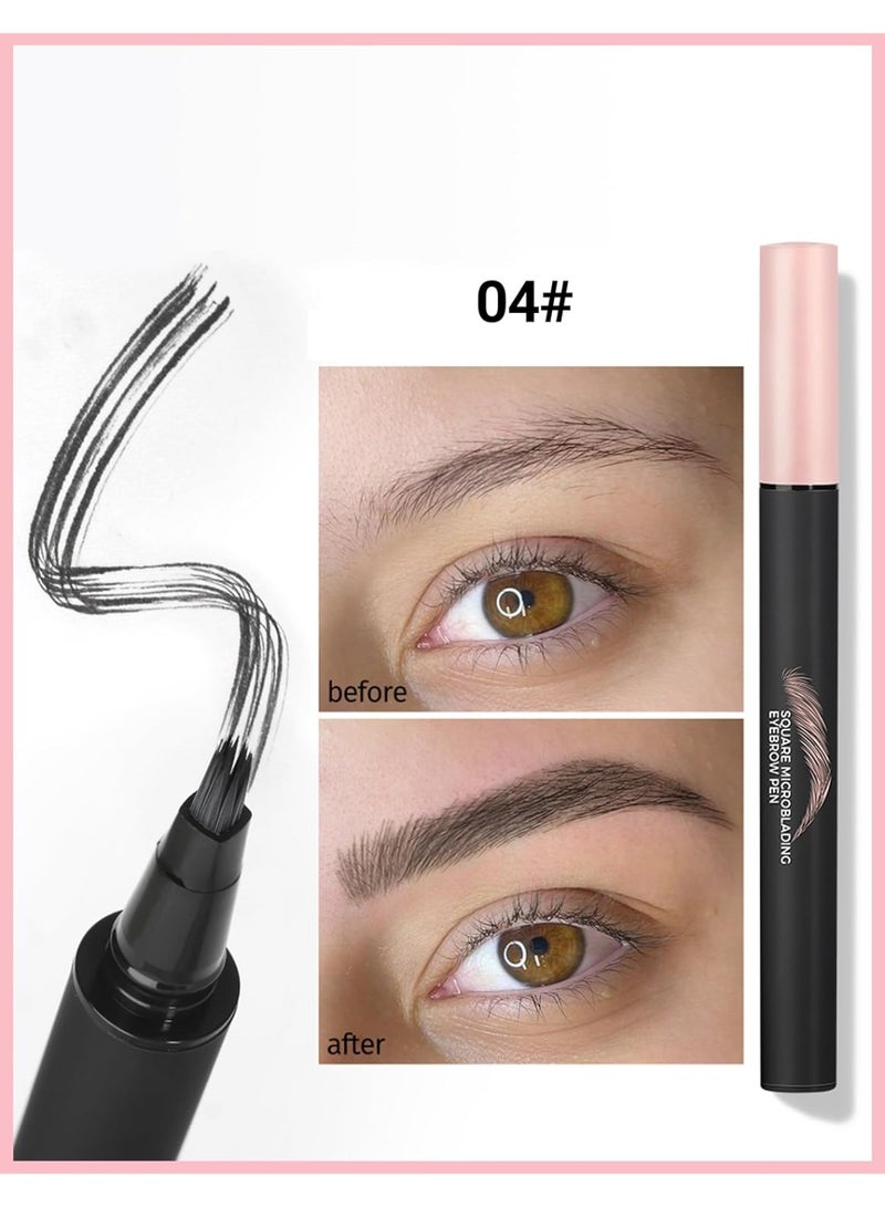 Bukela Liquid Microblading Eyebrow Pencils for Women, Waterproof Brow Fection Pen with Angled Brush Tip for Hair Like Strokes, Quick-Drying Multi-Use for Eyebrows, Hairline & Beard, 04 - Image 2