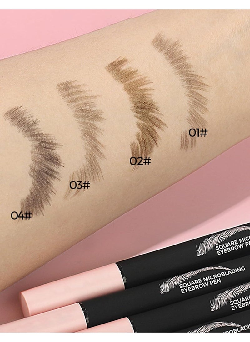 Bukela Liquid Microblading Eyebrow Pencils for Women, Waterproof Brow Fection Pen with Angled Brush Tip for Hair Like Strokes, Quick-Drying Multi-Use for Eyebrows, Hairline & Beard, 04 - Image 5