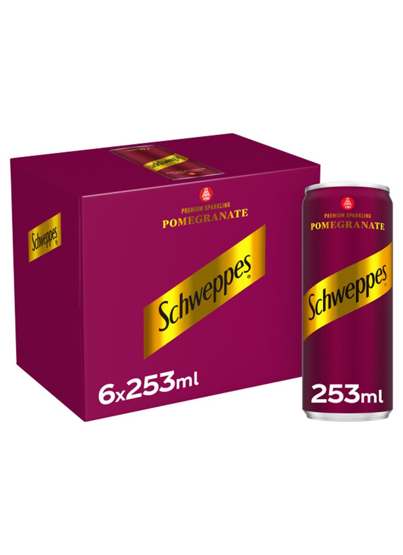 Schweppes Pomegranate Soda 6 x 253ml - Image 1