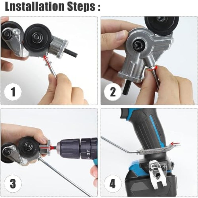 Electric Drill Plate Cutter, The New Metal Nibbler Drill Attachment, DIY Metal Drill Attachment, Electric Drill Plate Cutter Attachment for Cutting Iron, White Sheet, Steel, Copper, Aluminum. - Image 3