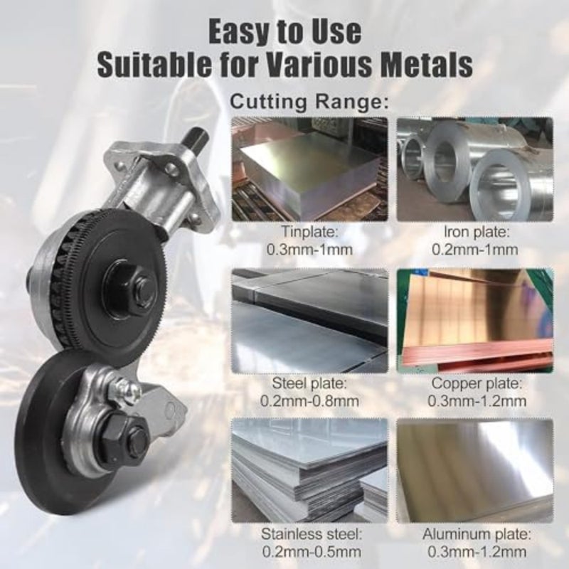 Electric Drill Plate Cutter, The New Metal Nibbler Drill Attachment, DIY Metal Drill Attachment, Electric Drill Plate Cutter Attachment for Cutting Iron, White Sheet, Steel, Copper, Aluminum. - Image 4