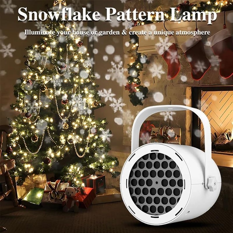 White Halloween USB Christmas Projector Light 16 Patterns 360 Rotating Stand Indoor Outdoor Decoration - Image 5