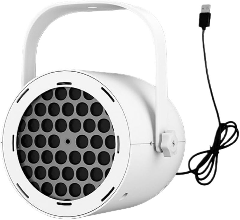 White Halloween USB Christmas Projector Light 16 Patterns 360 Rotating Stand Indoor Outdoor Decoration - Image 2