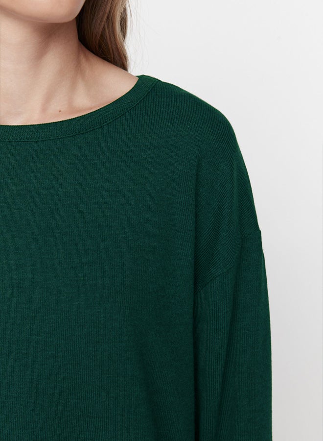 trendyol Emerald Green Corduroy Knitted Pajama Set THMAW21PT0684 - Image 4