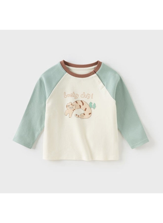 Dave & Bella David Bella Kids Long Sleeve T-Shirt Boys Autumn Bottoming Shirt Girls Baby Knitted Cotton Top - Image 2