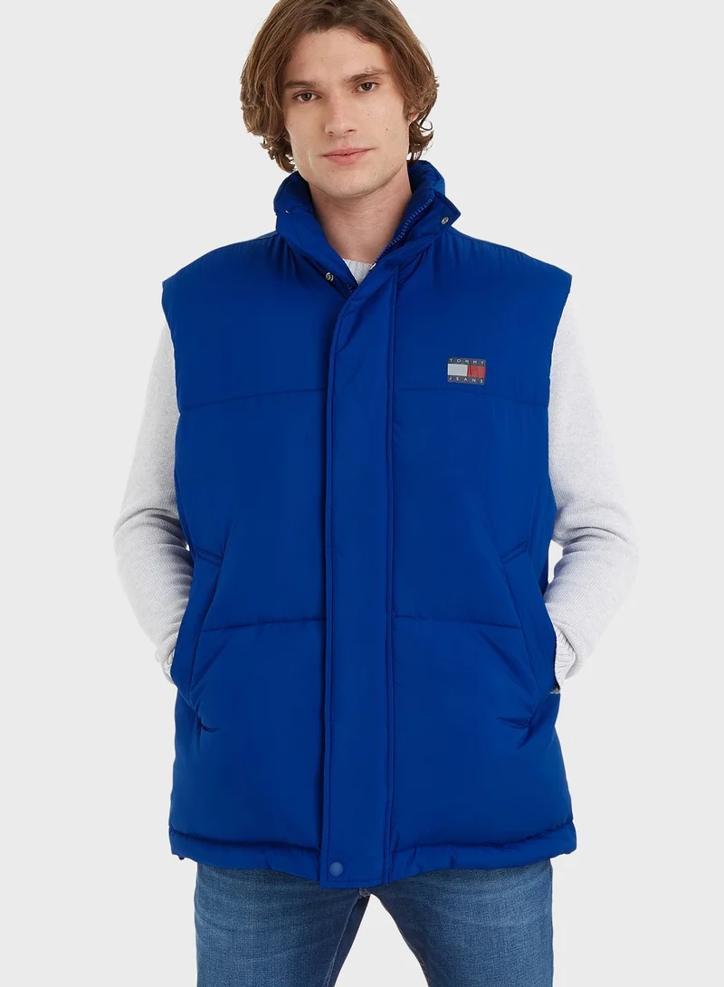 TOMMY JEANS Logo Puffer Vest Jacket